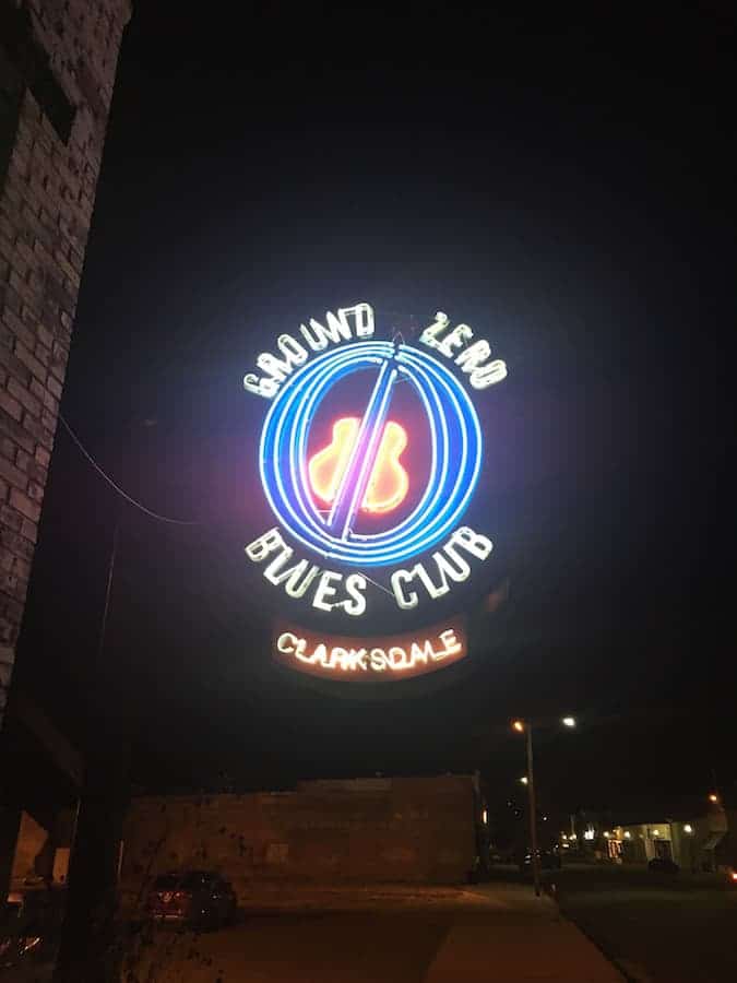 Ground Zero Blues Club neon sign 