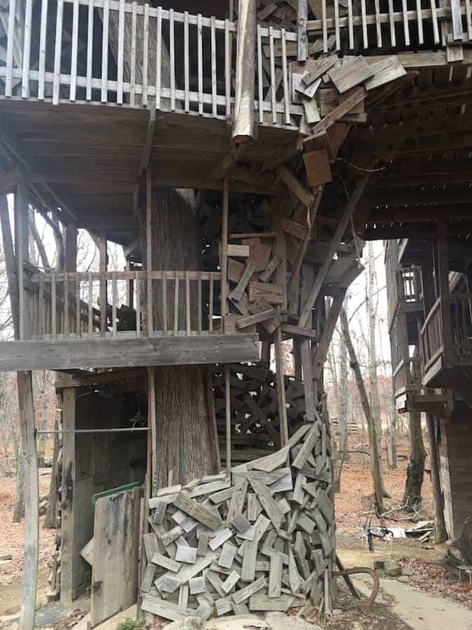 spiral staircase at The Minister's Treehouse