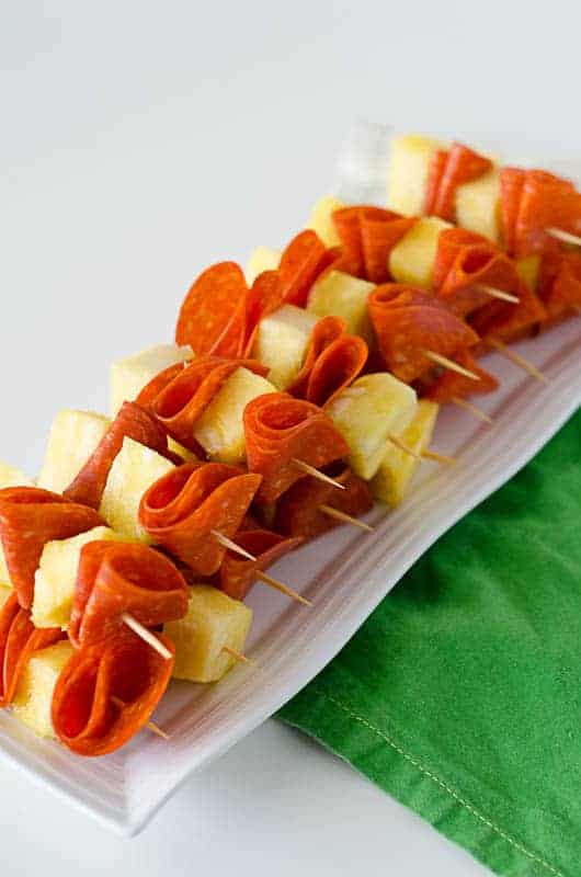 Pepperoni and Pineapple Skewers | PaleoScaleo.com