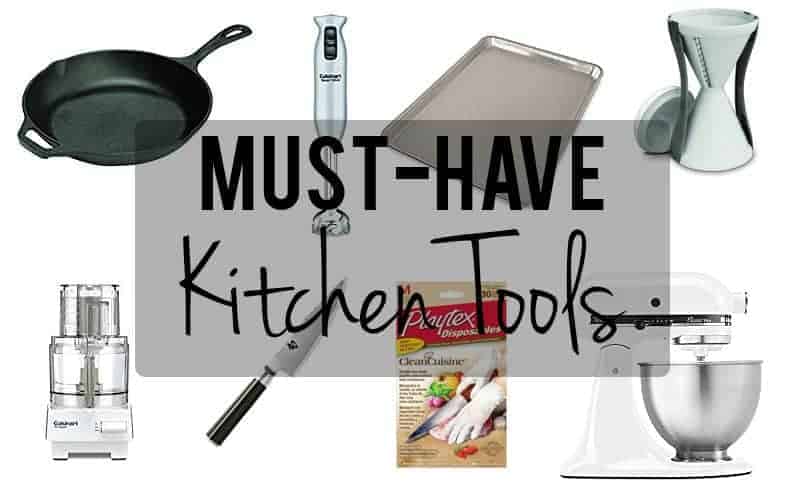 collage of essential kitchen tools