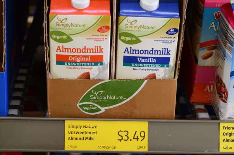 almond milk at aldi