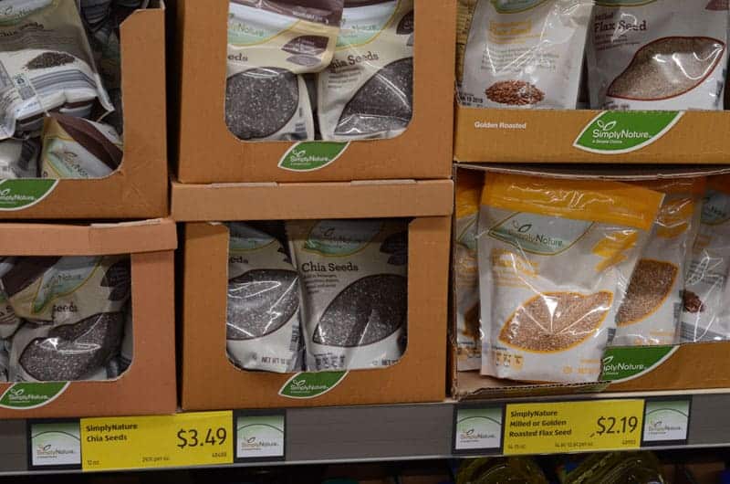 bags of chia seeds on shelf