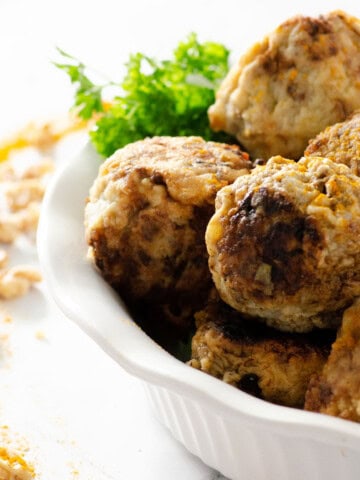 indian hot balls meatballs stacked in a plate