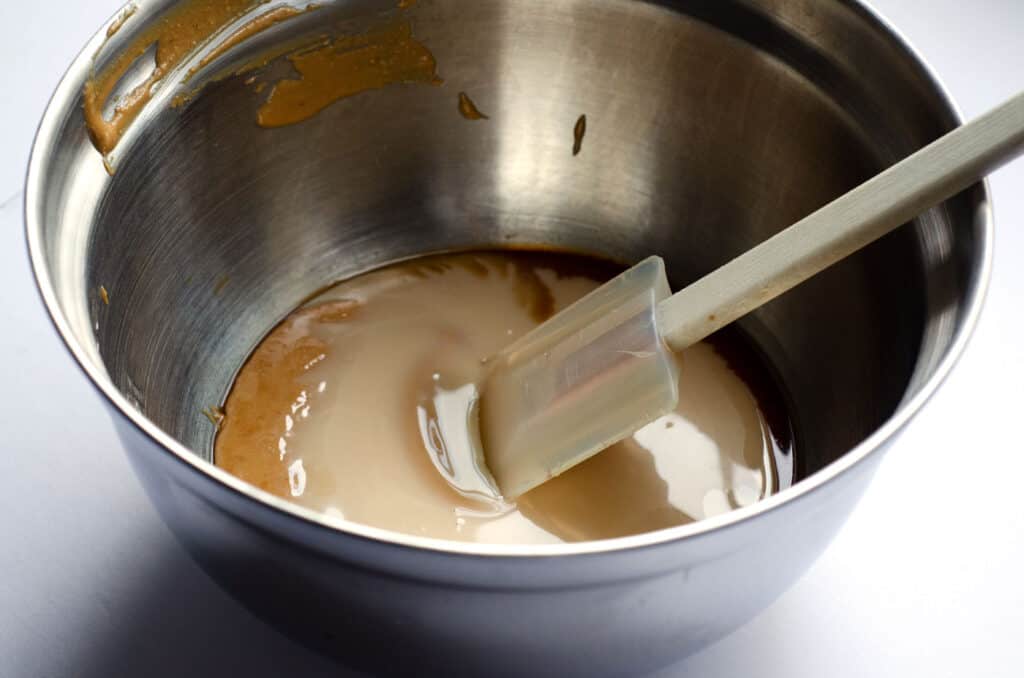 dairy-free, gluten free peanut butter dessert mixture process A