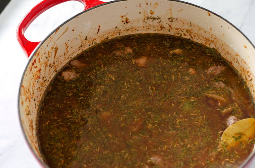 dutch oven with paleo beef stew