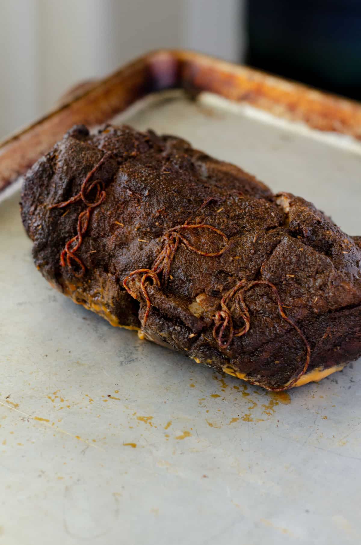 Smoked pork butt whole