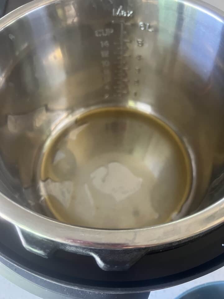 sesame oil heating in instant pot